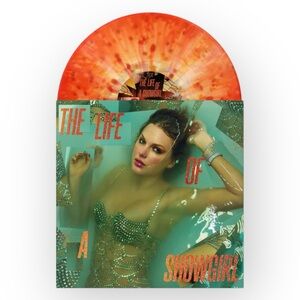 Taylor Swift The Life Of A Showgirl Holiday Lit My Sky Up Orange Metallic SEALED